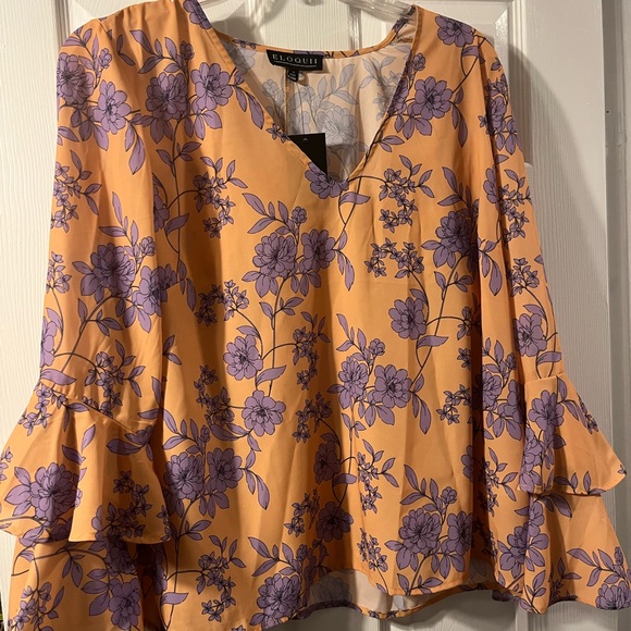 Eloquii Women's Floral Top Sz 18 NWT - Picture 3 of 10